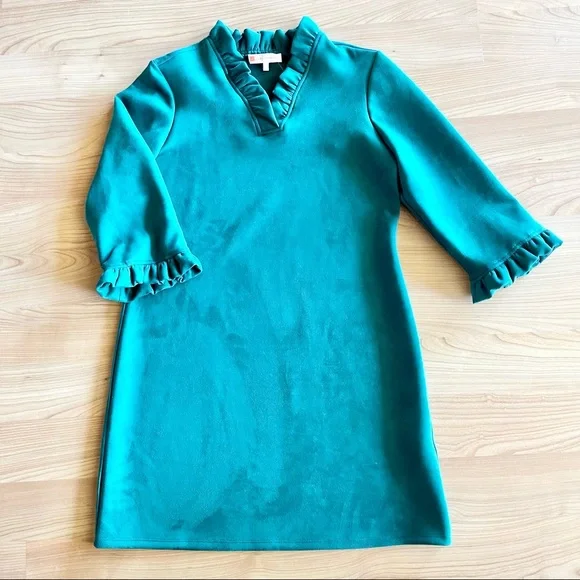 Jude Connally Aqua Long Sleeve Dress - Picture 4 of 15